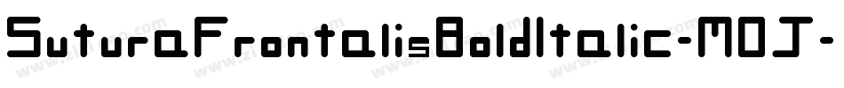 SuturaFrontalisBoldItalic-MDJ字体转换