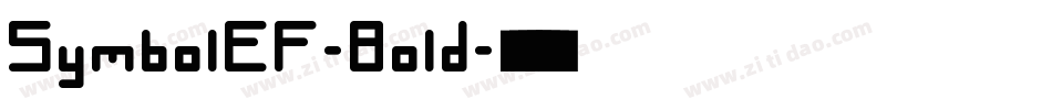 SymbolEF-Bold字体转换
