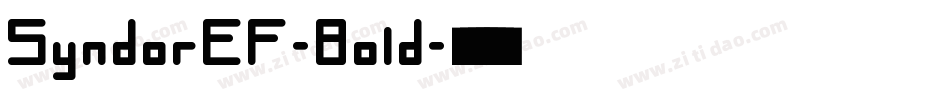 SyndorEF-Bold字体转换