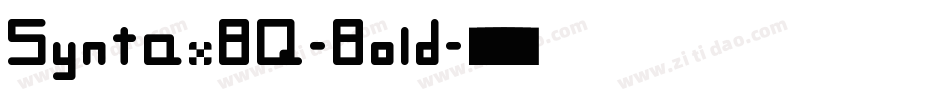 SyntaxBQ-Bold字体转换