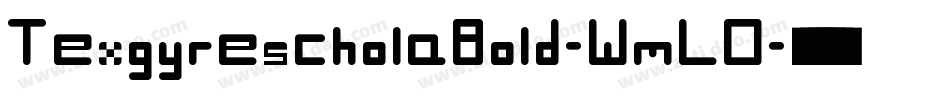 TexgyrescholaBold-WmLO字体转换