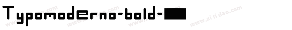 Typomoderno-bold字体转换