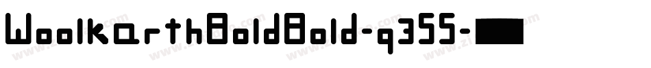 WoolkarthBoldBold-q355字体转换