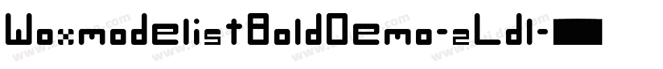 WoxmodelistBoldDemo-zLdl字体转换