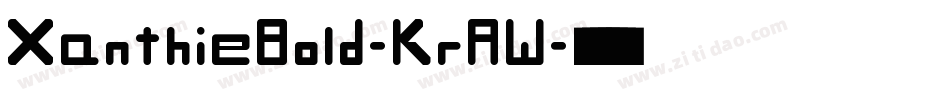 XanthieBold-KrAW字体转换