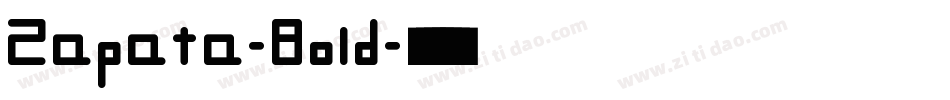 Zapata-Bold字体转换