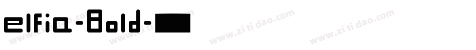 elfia-Bold字体转换