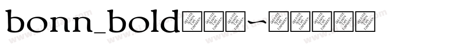 bonn_bold转换器字体转换