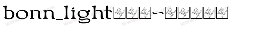 bonn_light生成器字体转换