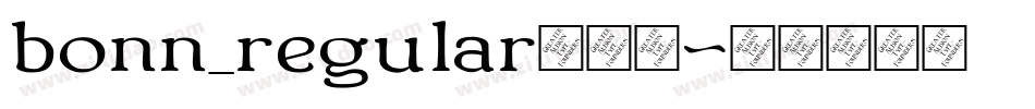 bonn_regular生成器字体转换