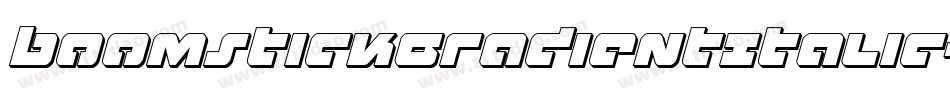 BoomstickGradientItalic-gV04字体转换