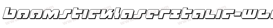 BoomstickLaserItalic-WgOG字体转换