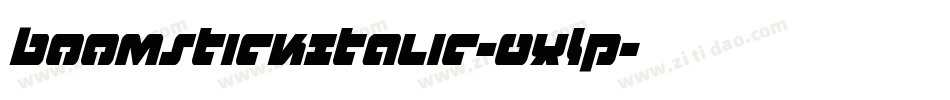 BoomstickItalic-0XLP字体转换
