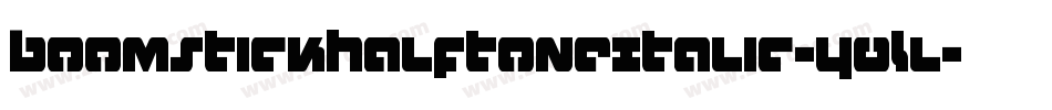 BoomstickHalftoneItalic-40Ll字体转换