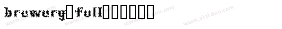 brewery-full字体转换