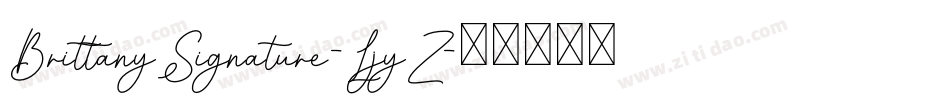BrittanySignature-LjyZ字体转换