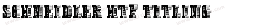 Schneidler-HTF-Titling字体转换