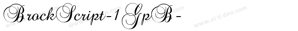 BrockScript-1GpB字体转换