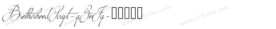 BrotherhoodScript-qZoJq字体转换