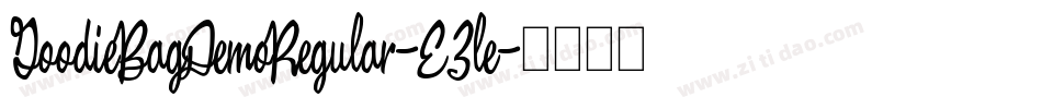 GoodieBagDemoRegular-E3le字体转换
