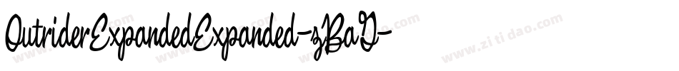 OutriderExpandedExpanded-zBaG字体转换