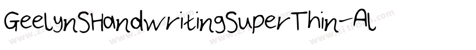 GeelynSHandwritingSuperThin-Aly7字体转换