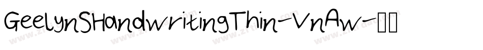 GeelynSHandwritingThin-VnAw字体转换