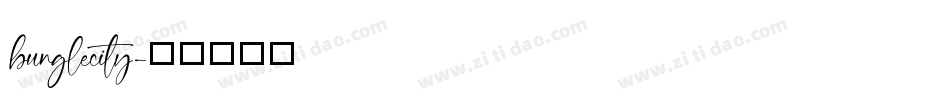bunglecity字体转换