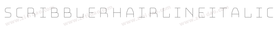 ScribblerHairlineItalic-qM3d字体转换