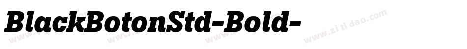 BlackBotonStd-Bold字体转换