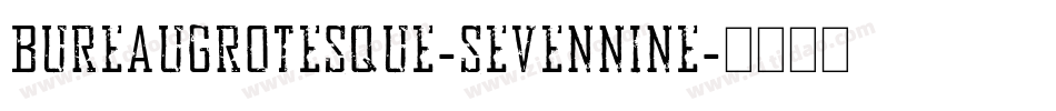 BureauGrotesque-SevenNine字体转换