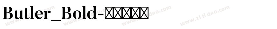 Butler_Bold字体转换