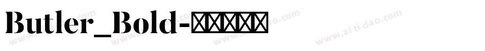 Butler_Bold字体转换