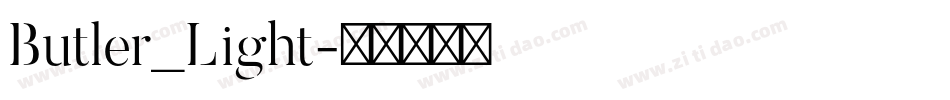 Butler_Light字体转换