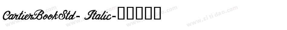 CartierBookStd-Italic字体转换
