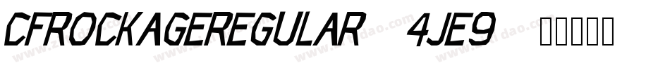 CfRockAgeRegular-4je9字体转换