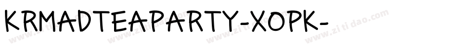 KrMadTeaParty-xOPK字体转换