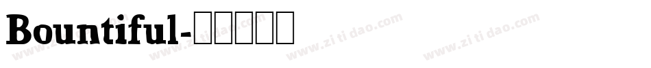 Bountiful字体转换