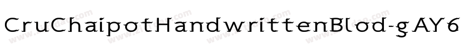 CruChaipotHandwrittenBlod-gAY6字体转换