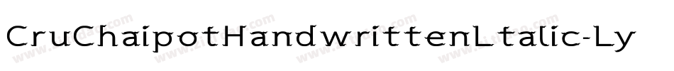 CruChaipotHandwrittenLtalic-LyX4字体转换