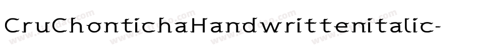 CruChontichaHandwrittenitalic-v2WA字体转换