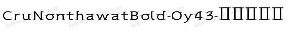 CruNonthawatBold-Oy43字体转换