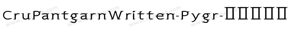 CruPantgarnWritten-Pygr字体转换
