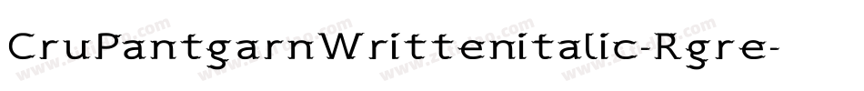 CruPantgarnWrittenitalic-Rgre字体转换