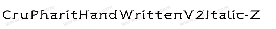 CruPharitHandWrittenV2Italic-Zg38字体转换
