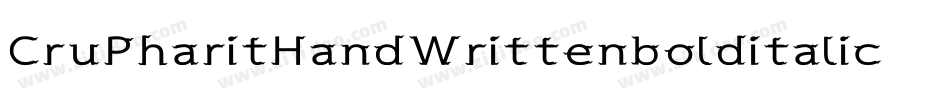 CruPharitHandWrittenbolditalic-XypP字体转换