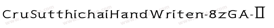 CruSutthichaiHandWriten-8zGA字体转换