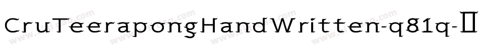 CruTeerapongHandWritten-q81q字体转换