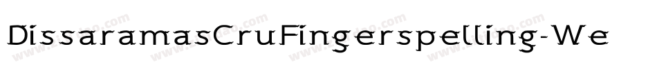 DissaramasCruFingerspelling-WedA字体转换