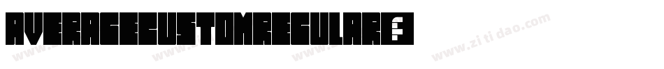 AverageCustomRegular-V52e字体转换